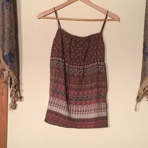 Banana Republic 2 Petite Ladies Brown Top